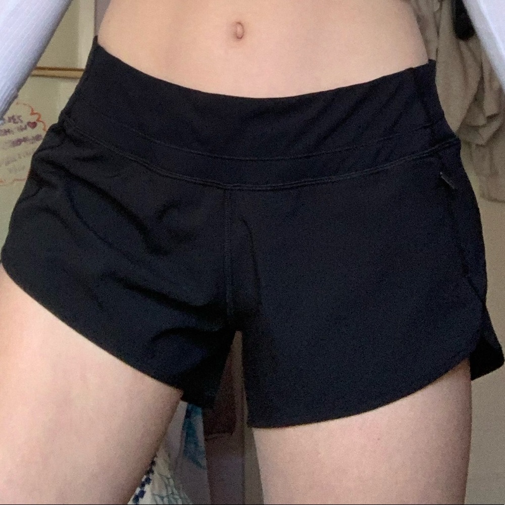 Black athletic shorts